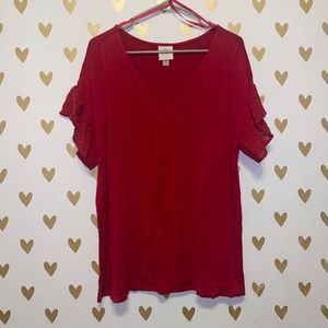 Knox rose crochet sleeve top